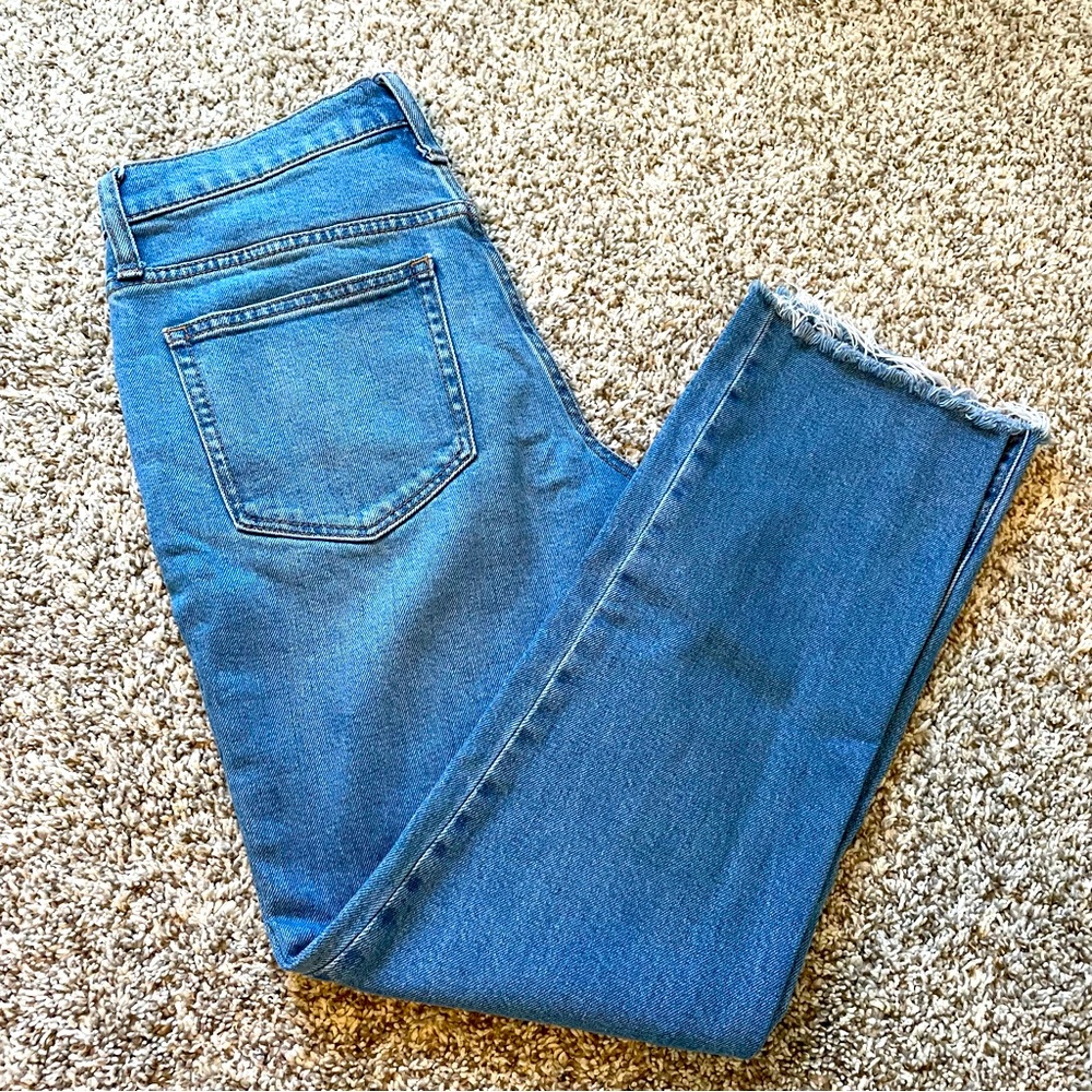 J crew factory essential straight button fly jeans size 27